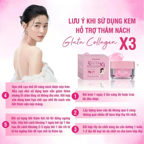 Sica White Gluta Collagen x3, kem thâm nách 10g