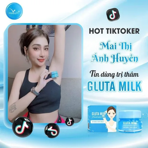 Kem Gluta Milk Vip White 15g kèm xịt khử mùi 10ml