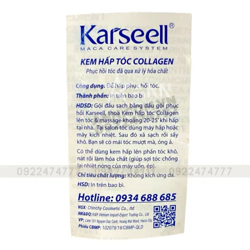 Chỗ sỉ kem Ủ Tóc Karseell Collagen Macca Essence Repair 500ml Phục Hồi Tóc