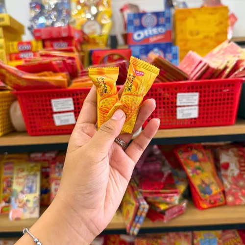 Kẹo dẻo bắp nhân phô mai chảy dạng hàng xá 200g hộp