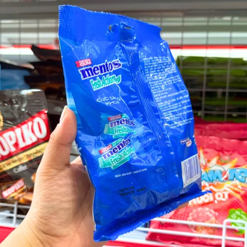 Chuyên sỉ kẹo Cao Su Mentos Hương Bạc Hà 112g