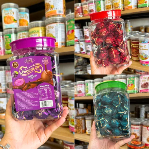 Nguồn hàng sỉ kẹo Chocolate Gse - Kẹo Sô Cô La Thơm Ngon Vị Dâu - Nho Hộp 30 Cái x 10g