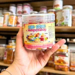 Kẹo cứng mini ngũ sắc hương vị trái cây đóng hộp Pet 300g