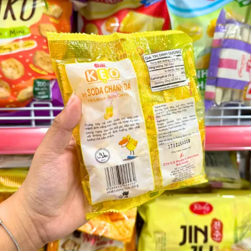 Nơi lấy sỉ kẹo Cứng OISHI Vị Soda Chanh Đá 85g - Bịch Vàng