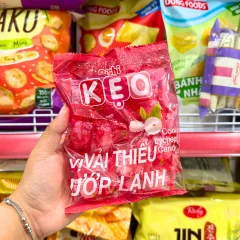 Chuyên sỉ kẹo Cứng OISHI Vị Vải Thiều Ướp Lạnh 85g - Bịch Hồng