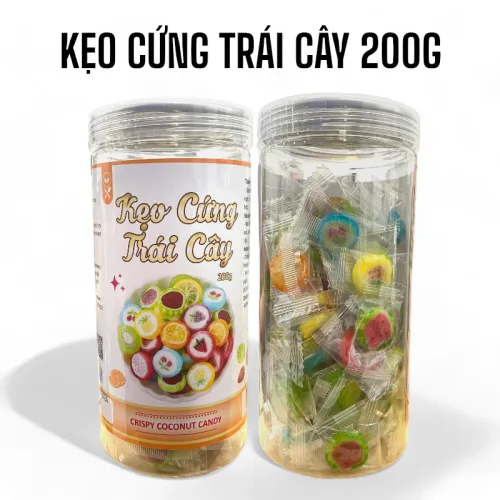Nguồn hàng sỉ kẹo Cứng Trái Cây 200g Hộp