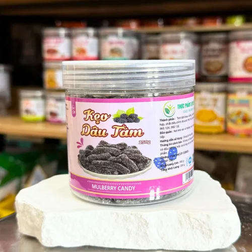 Nguồn hàng sỉ kẹo Dâu Tằm Mini 250g - Hộp Pet