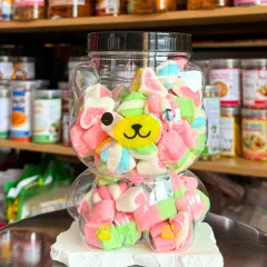 Kẹo dẻo bông Marshmallow đựng trong hộp gấu lớn 270g