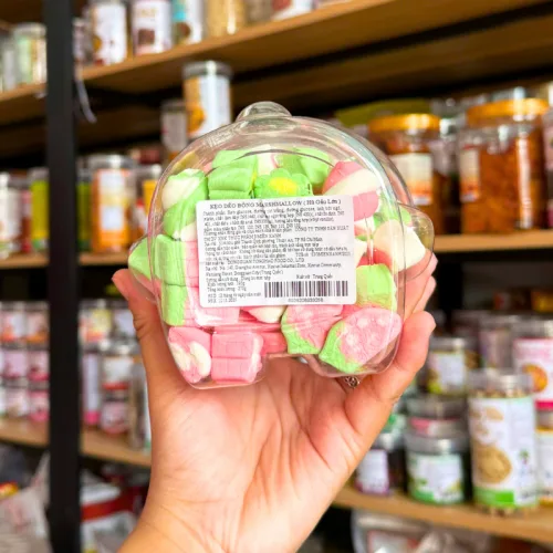 Kẹo dẻo bông Marshmallow đựng trong hộp gấu lớn 270g