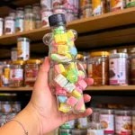 Kẹo dẻo bông Marshmallow đựng trong chai gấu nhỏ 70g