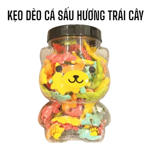Nơi lấy sỉ kẹo Dẻo Cá Sấu Vị Trái Cây Thơm Ngon 500g Hộp