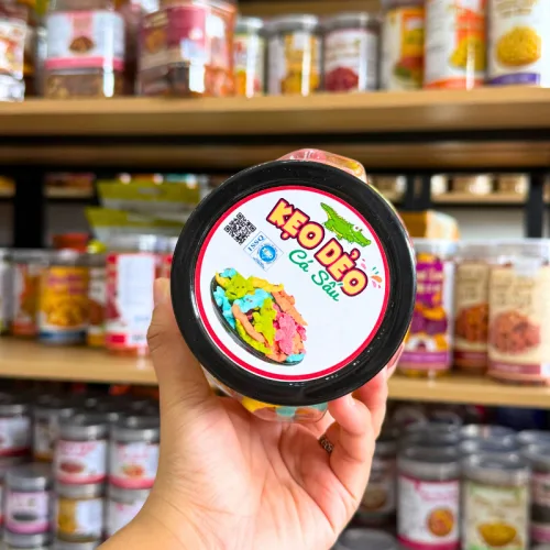 Nơi lấy sỉ kẹo Dẻo Cá Sấu Vị Trái Cây Thơm Ngon 500g Hộp