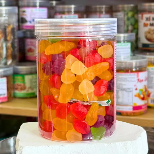 Kẹo dẻo hương trái cây Chip Chip 500g đóng hộp Pet