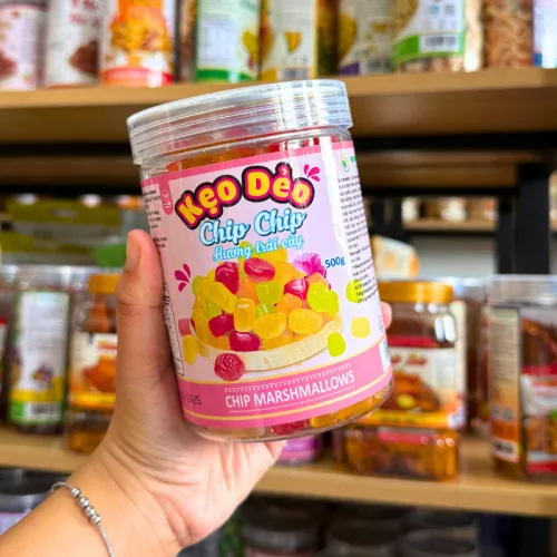 Kẹo dẻo hương trái cây Chip Chip 500g đóng hộp Pet