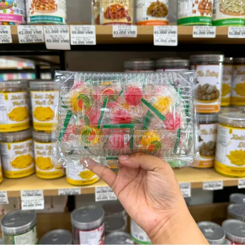 Kẹo dẻo dưa hấu hàng xá có nhân, hộp 200g