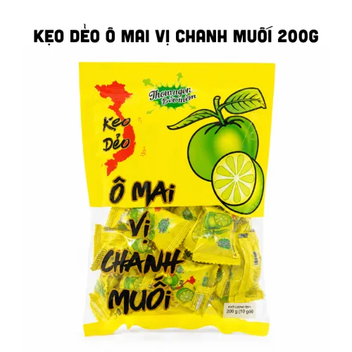 Nguồn hàng sỉ kẹo Dẻo Ô Mai Vị Chanh Muối 200g