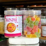 Kẹo Dẻo Vuông Hương Trái Cây Đà Lạt 500g, hũ PET