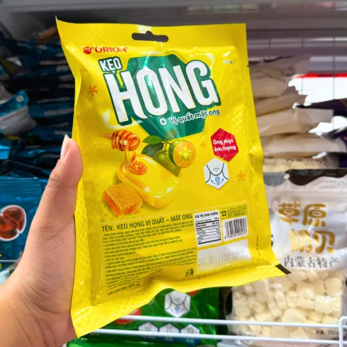 Kẹo họng ORION gói 84g hương vị quất và mật ong