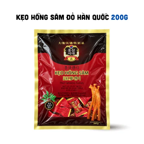 Nơi lấy sỉ kẹo Hồng Sâm Vitamin 200g - Kẹo Sâm Đỏ Hàn Quốc