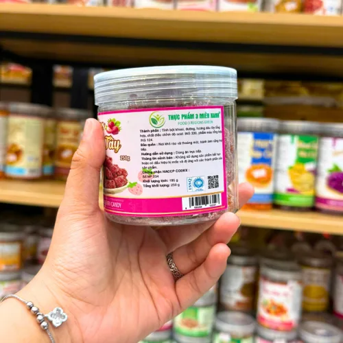 Kẹo Mini Hương Dâu Tây Đóng Hộp Pet, Khối Lượng 250g