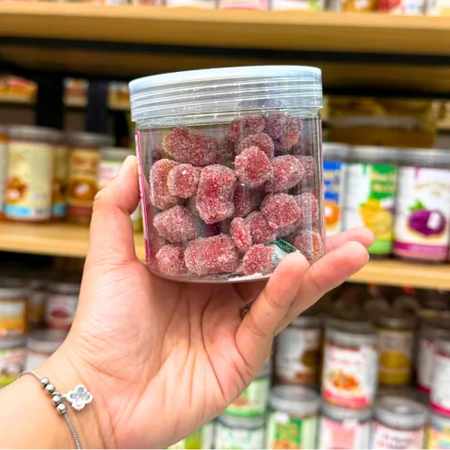 Kẹo Mini Hương Dâu Tây Đóng Hộp Pet, Khối Lượng 250g