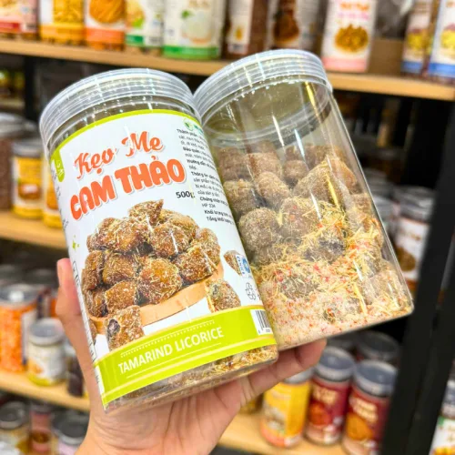 Kẹo Me Cam Thảo 500g, hũ PET