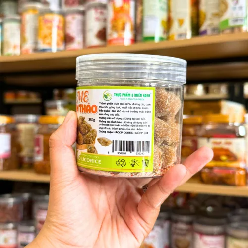 Kẹo me cam thảo Mini đóng hộp Pet, khối lượng 250g