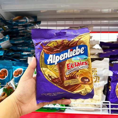 Kẹo ALPENLIEBE mềm caramen nhân socola chảy, bịch 63,7g