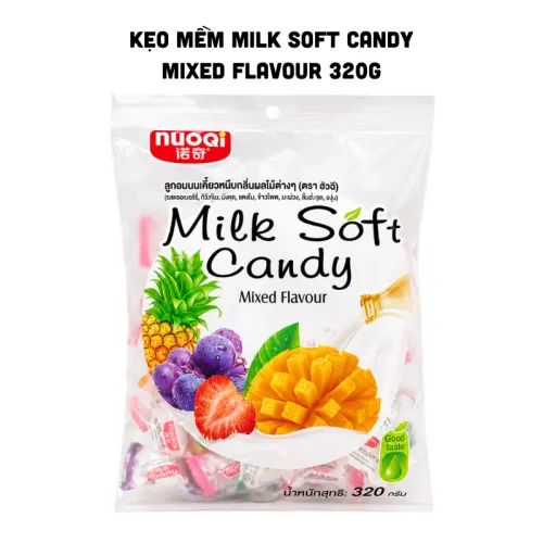 Shop sỉ kẹo Mềm Milk Soft Candy Mixed Flavour - Kẹo Dẻo Hương Trái Cây 320g