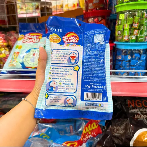 Shop sỉ kẹo Mút Suku Suku Hương Trái Cây Lotte 72g (9 Que x 8g)