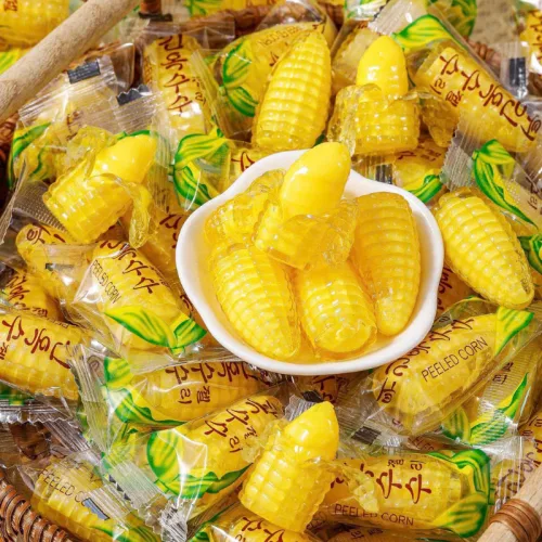 Kẹo bắp bóc vỏ nhân chảy hàng xá 200g/hộp