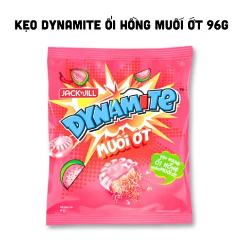 Nguồn hàng sỉ kẹo Nhân Dynamite Vị Ổi Hồng Muối Ớt 96g