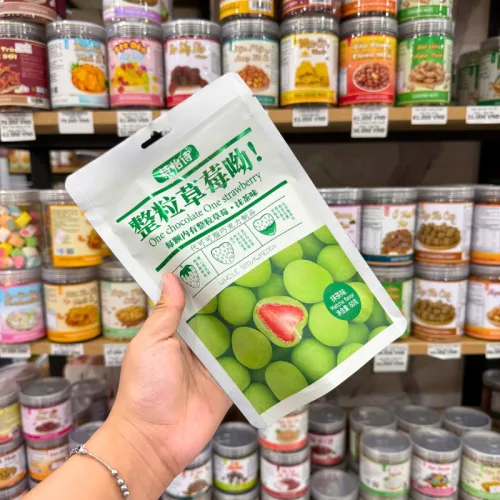 Nơi lấy sỉ kẹo Socola Bọc Dâu Tây Thơm Ngon Vị Matcha 60g - Bịch Xanh Lá