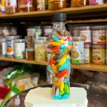 Kẹo socola nhộng đóng chai gấu nhỏ, khối lượng 200g