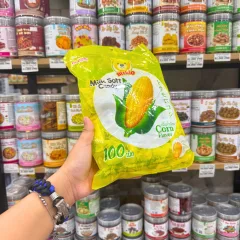 BISKIO – Kẹo sữa vị bắp với nhân trái cây, khối lượng 100g