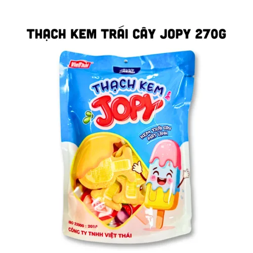 Thạch Que Kem Trái Cây Jopy Vietthai 270g Bịch 20 Que