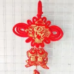 Khánh nhung đỏ liễn vuông cá chép chữ Phúc 3D 16cm