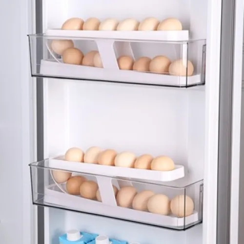 Nơi lấy sỉ khay Đựng Trứng Tự Lăn - Khay Đựng Trứng 2 Tầng Thiết Kế Gọn Gàng 36x8x10,5cm