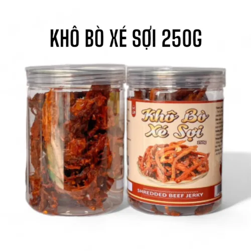 Nguồn hàng sỉ khô Bò Xé Sợi Thượng Hạng Loại Ngon 250g Hộp Pet