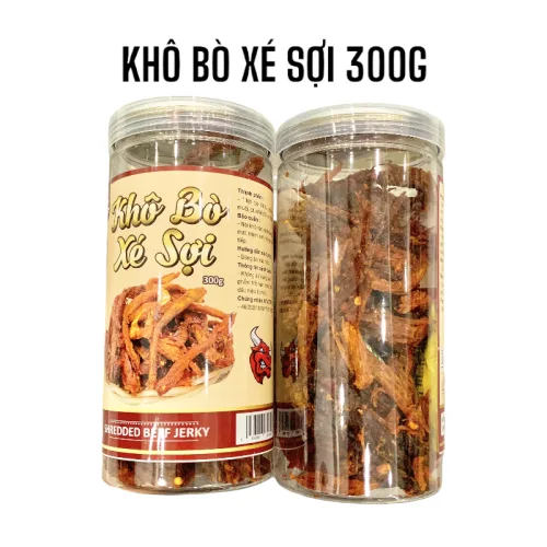 Khô bò xé sợi loại ngon, hộp 300g
