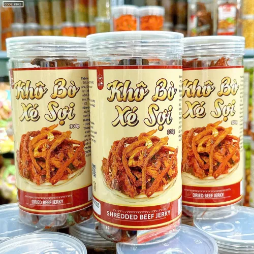Khô bò xé sợi loại ngon, hộp 300g