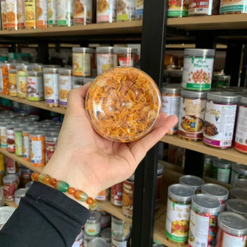 Khô gà bơ tỏi thơm ngon, hũ PET 250g