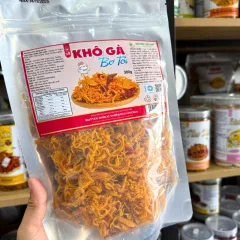 Khô Gà Bơ Tỏi 300g Đóng Túi Zip Bạc
