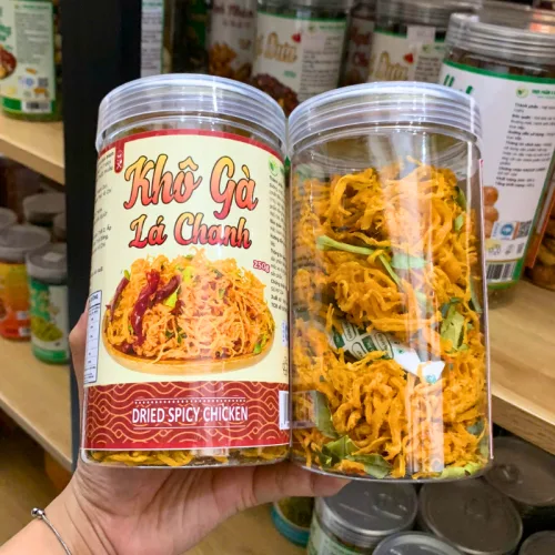Chỗ sỉ khô Gà Lá Chanh Thơm Ngon 250g - Hũ Pet