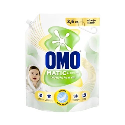 Khám phá Nước Giặt OMO Matic Cửa Trên Dịu Nhẹ Cho Quần Áo Bé Yêu 3.6kg thuộc nhóm OMO MATIC
