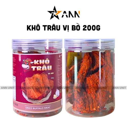 Chuyên sỉ khô Trâu Miếng Tẩm Vị Bò 200g Thơm Ngon Hộp