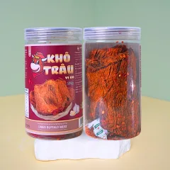 Khô Trâu Miếng Tẩm Vị Bò 250g Đóng Hộp