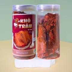 Nguồn hàng sỉ khô Trâu Miếng Tẩm Vị Bò 300g Thơm Ngon Hộp