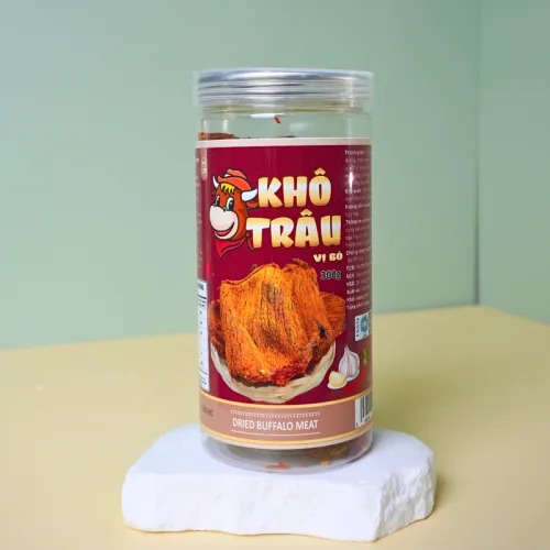 Nguồn hàng sỉ khô Trâu Miếng Tẩm Vị Bò 300g Thơm Ngon Hộp
