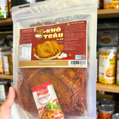 Nơi lấy sỉ khô Trâu Miếng Tẩm Vị Bò 300g - Túi Zip Bạc